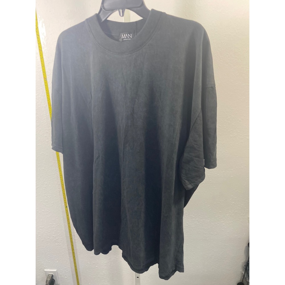 BoohooMAN Worldwide Graphic Oversized T-Shirt Washed Black‎ 4XL New